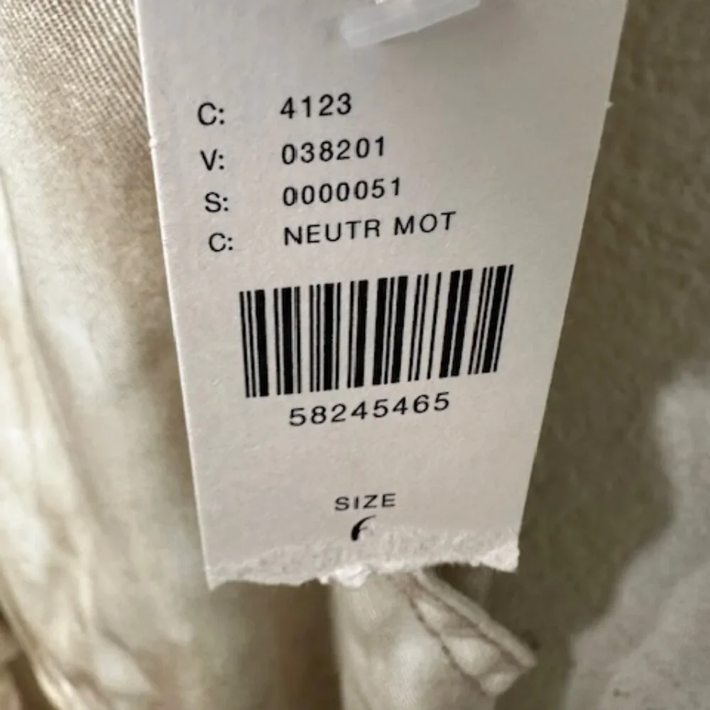 Anthropologie Pants Beige  Boho High Rise Mitra Relaxed Ankle Women 6 NEW - Picture 5 of 11